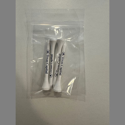 Show details for TC -Bag of Four Texas Capital 2 3/4" Golf Tees